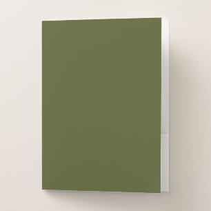 Army green (solid color)  pocket folder