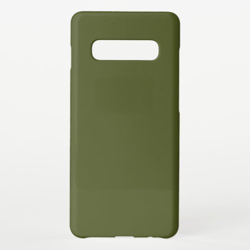 Army Green Solid Color Samsung Galaxy S10 Case