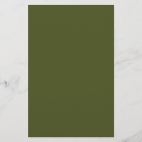 Army Green Solid Color Stationery