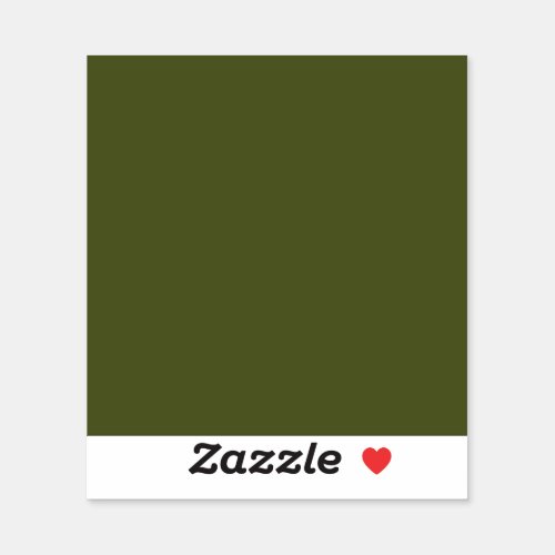 Army Green Solid Color Sticker