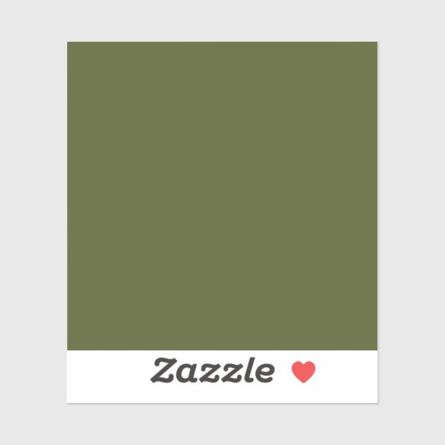 Army Green Solid Color Sticker (Sheet)