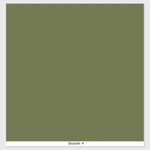 Army green solid color  sticker