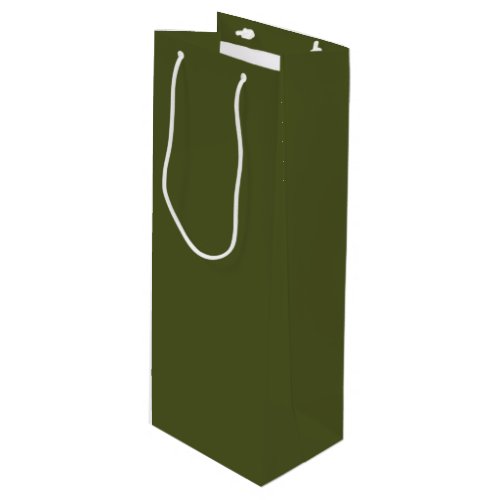 Army Green Solid Color Wine Gift Bag