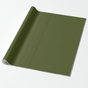 Army green (solid color)  wrapping paper