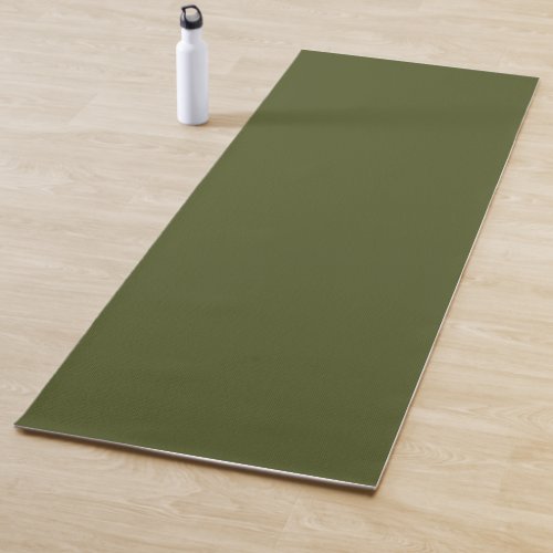 Army Green Solid Color Yoga Mat