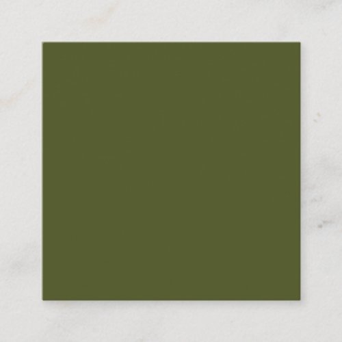 Army Green Square Business Card