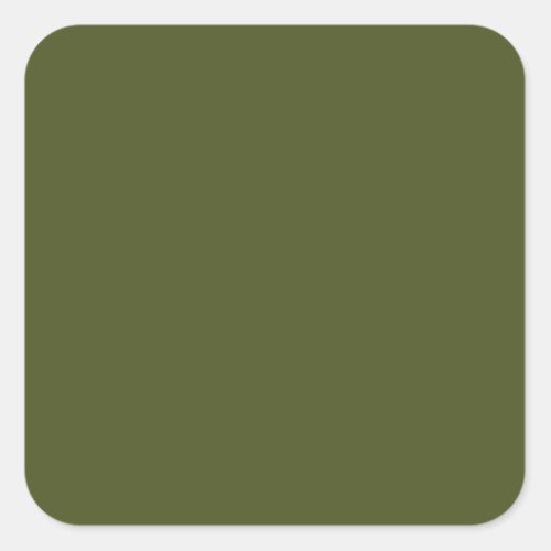 Army Green Square Sticker