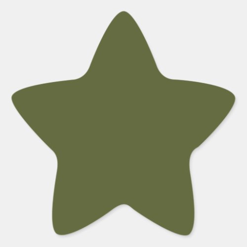 Army Green Star Sticker