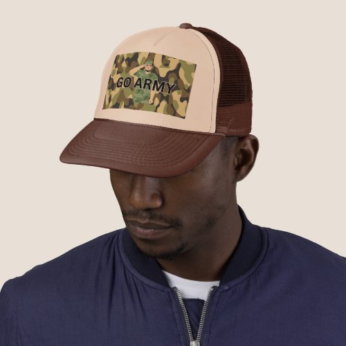  Army green uniform pattern design Trucker Hat