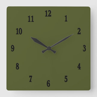 Army Green Wall Clock