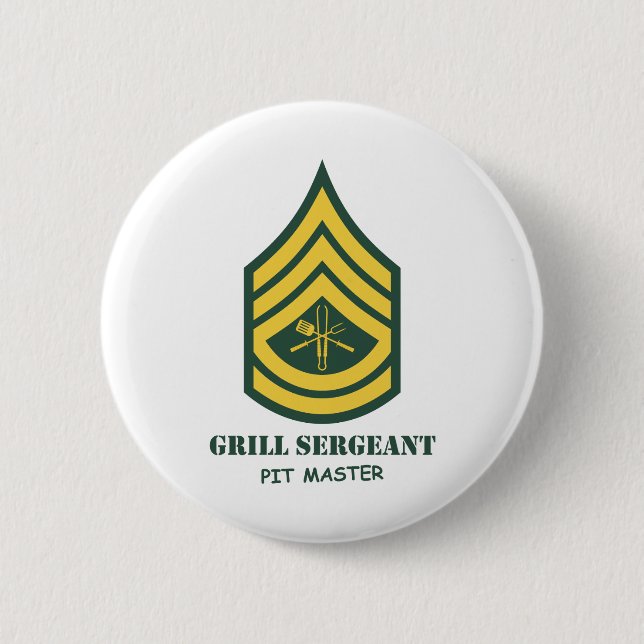 Army Grill Sergeant Button (Front)