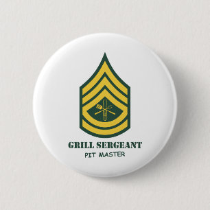 Army Grill Sergeant Button