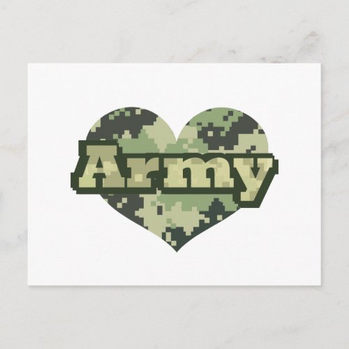 Army Heart Postcard