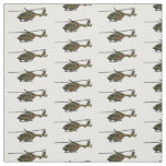 Army helicopter cartoon illustration  fabric