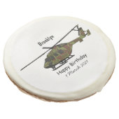 Army helicopter cartoon illustration  sugar cookie (Angled)