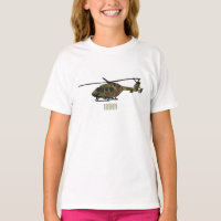 Army helicopter cartoon illustration