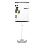 Army helicopter cartoon illustration table lamp (Back)