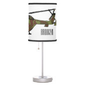 Army helicopter cartoon illustration table lamp (Right)