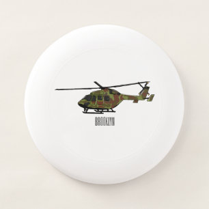 Army helicopter cartoon illustration Wham-O frisbee