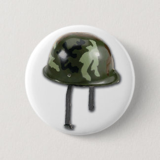 Army Helmet Pinback Button