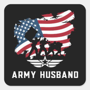 Army Husband Square Sticker