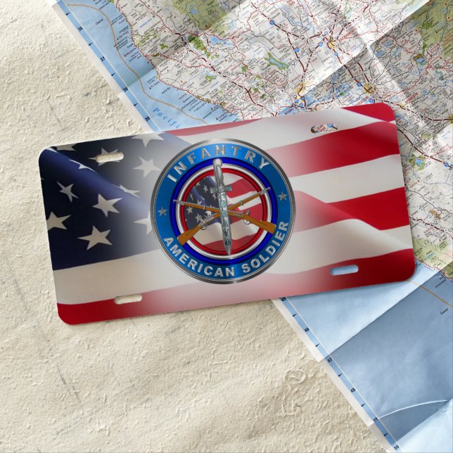 Army Infantry 11B License Plate (In Situ)