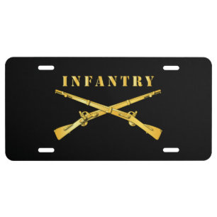 Army - Infantry Br - Crossed Rifles License Plate