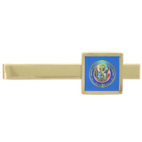 Army Intelligence and Security Command INSCOM Gold Finish Tie Bar