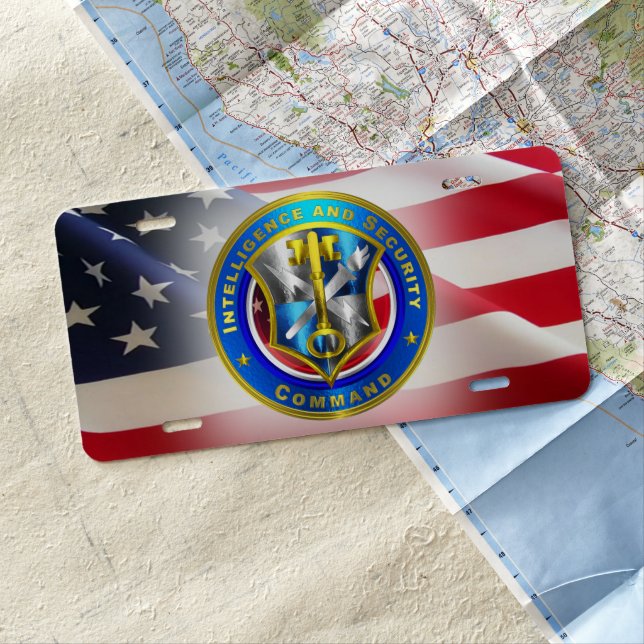 Army Intelligence and Security Command  License Plate (In Situ)