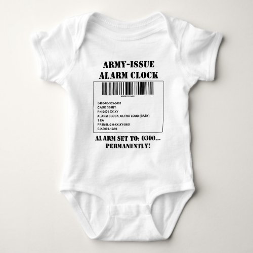 Army Issue Alarm Clock___ Baby Bodysuit