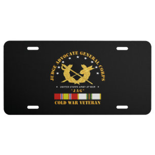 Army - JAG Branch w COLD SVC License Plate