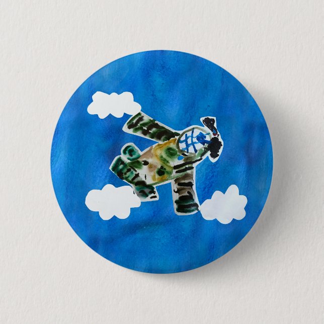 Army Jet "Art by Kids" Button (Front)