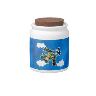 Army Jet "Art by Kids" Candy Jar