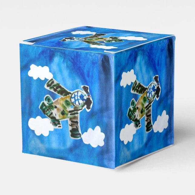 Army Jet "Art by Kids" Favor Boxes (Front Side)