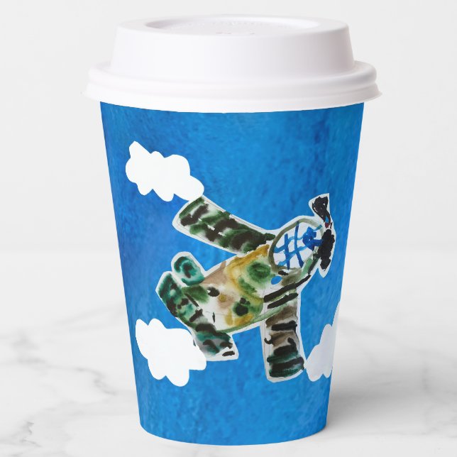 Army Jet "Art by Kids" Paper Cups (Left)
