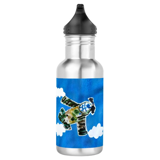 Army Jet "Art by Kids" Stainless Steel Water Bottle (Right)