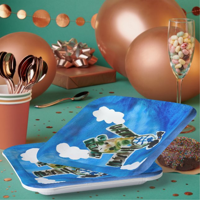 Army Jet Paper Plates (Multi)