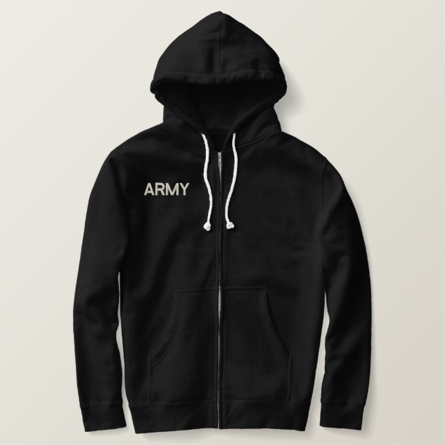 ARMY JOHN 3:16 SCRIPTURE BASIC ZIP HOODIE (Design Front)