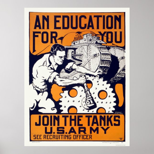Army - Join the Tanks Poster (Front)