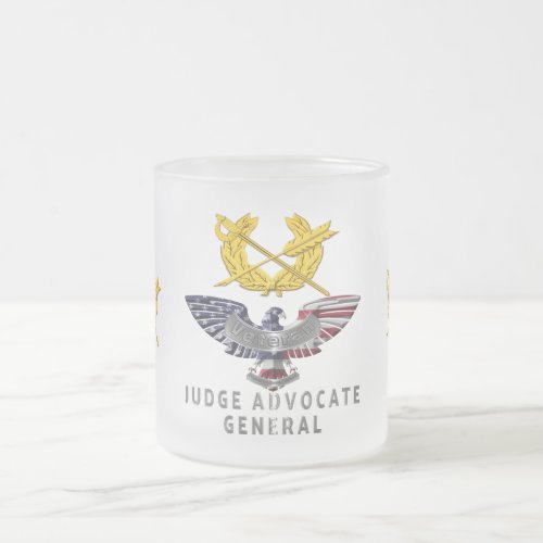 Army Judge Advocate General JAG Corps Frosted Glass Coffee Mug