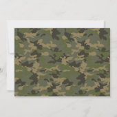 Army Jungle Camouflage Military Birthday Invitation (Back)