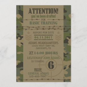 Boot Camp Invitations 22 Designs Zazzle