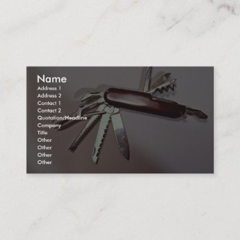 Army Knife Business Card by inspirelove at Zazzle