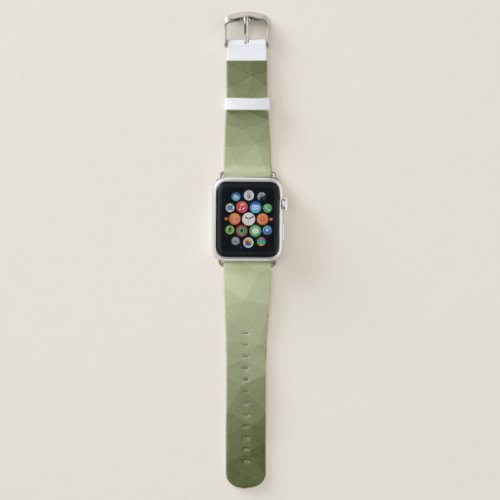 Army light green gradient geometric mesh pattern apple watch band