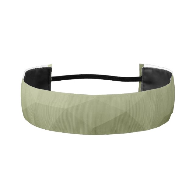 Army light green gradient geometric mesh pattern athletic headband (Front)