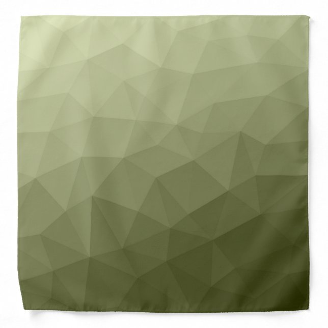 Army light green gradient geometric mesh pattern bandana (Front)