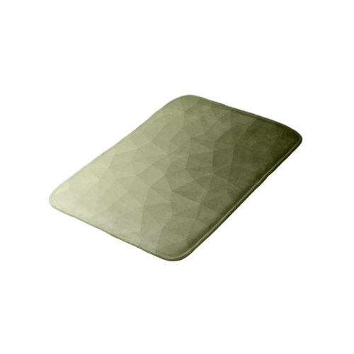 Army light green gradient geometric mesh pattern bath mat