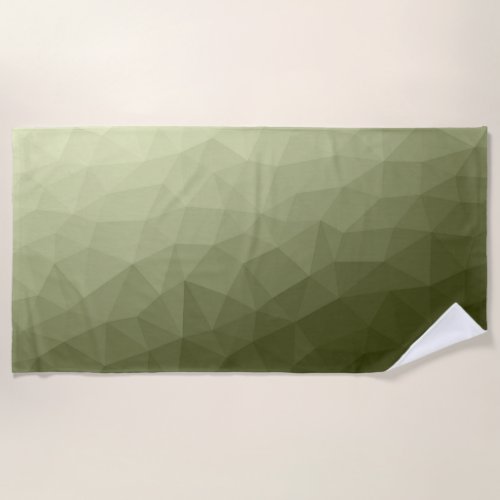 Army light green gradient geometric mesh pattern beach towel