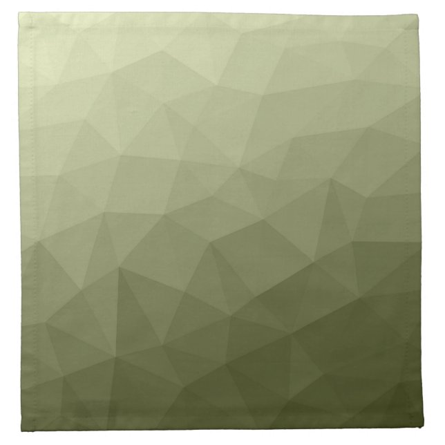 Army light green gradient geometric mesh pattern cloth napkin (Front)