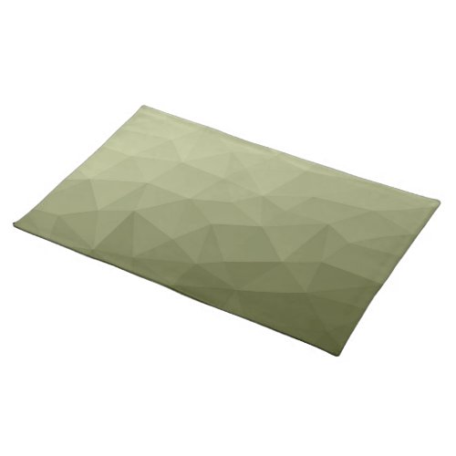 Army light green gradient geometric mesh pattern cloth placemat